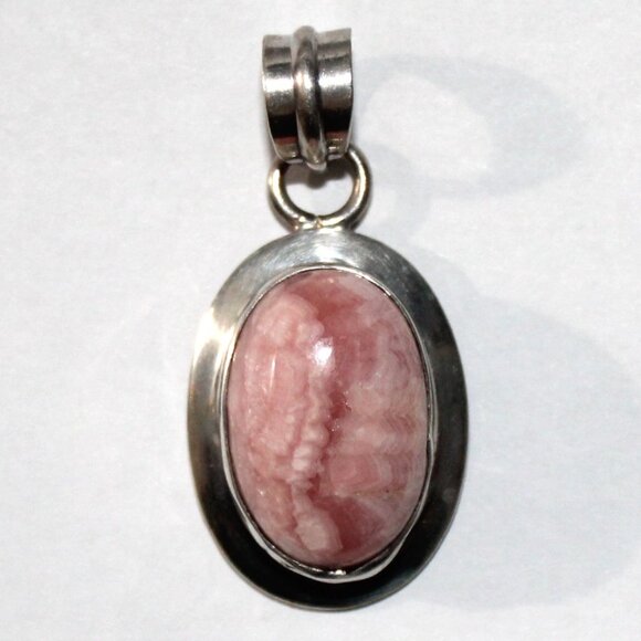 Jewelry - Sterling Silver Rhodochrosite Pendant